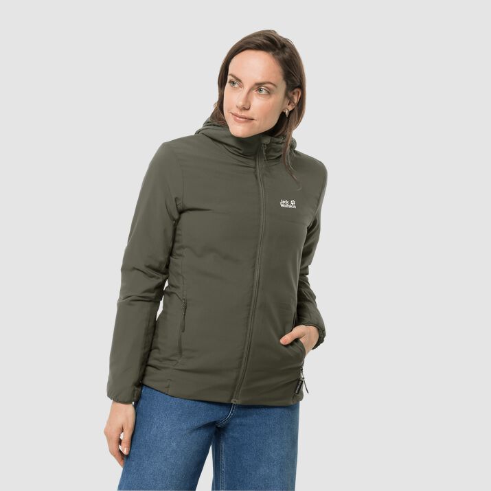 Chamarra Cortavientos Jack Wolfskin Jwp Atmos Mujer Verdes Oscuro Mexico-1328169